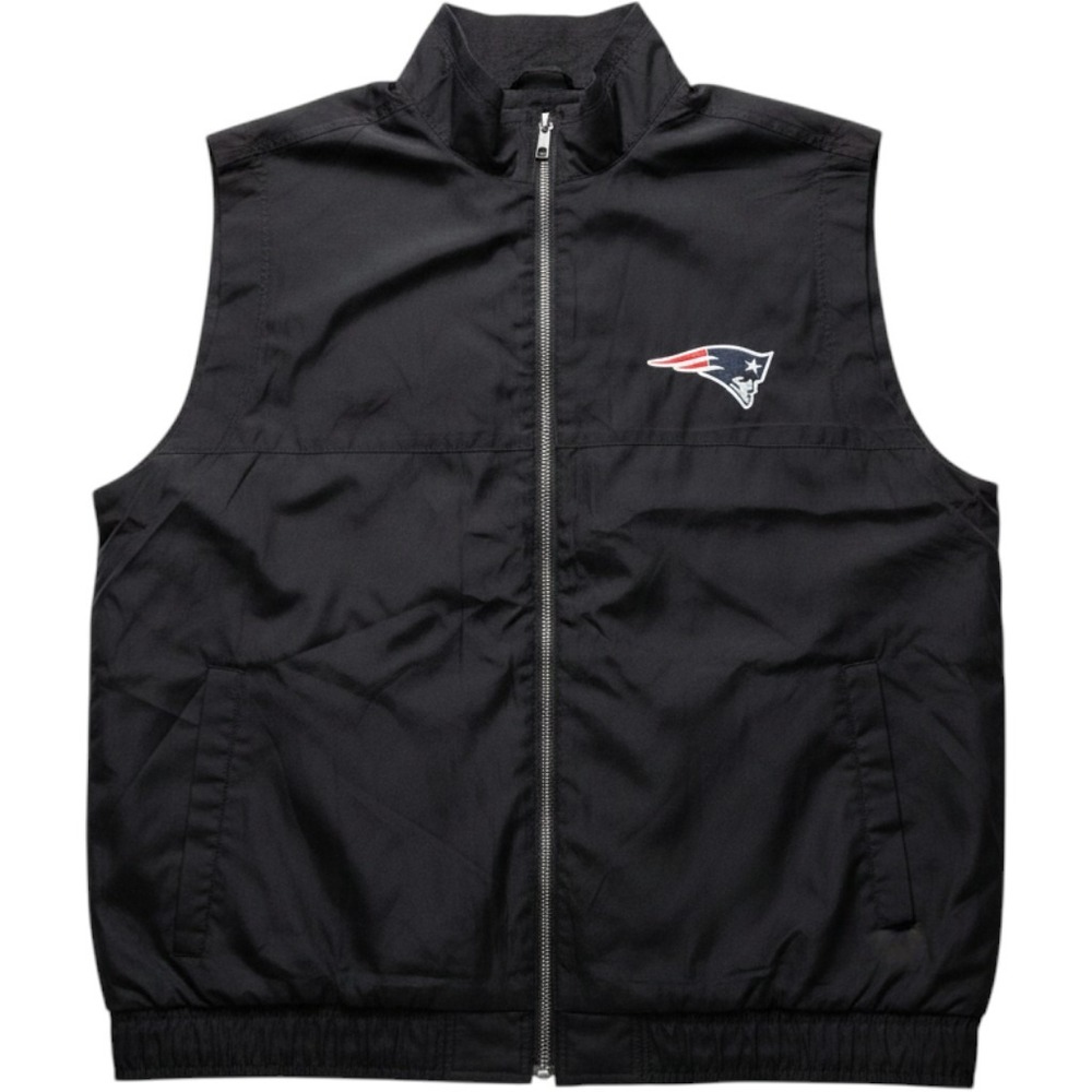 Harvard Square Vest Mens XXL Black New England Patriots Full Zip NFL Outerwear